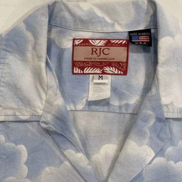RJC Hawaii Made in the USA Short Sleeve Hawaiian Button Shirt Mens Size Medium - Picture 3 of 4